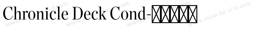 Chronicle Deck Cond字体转换